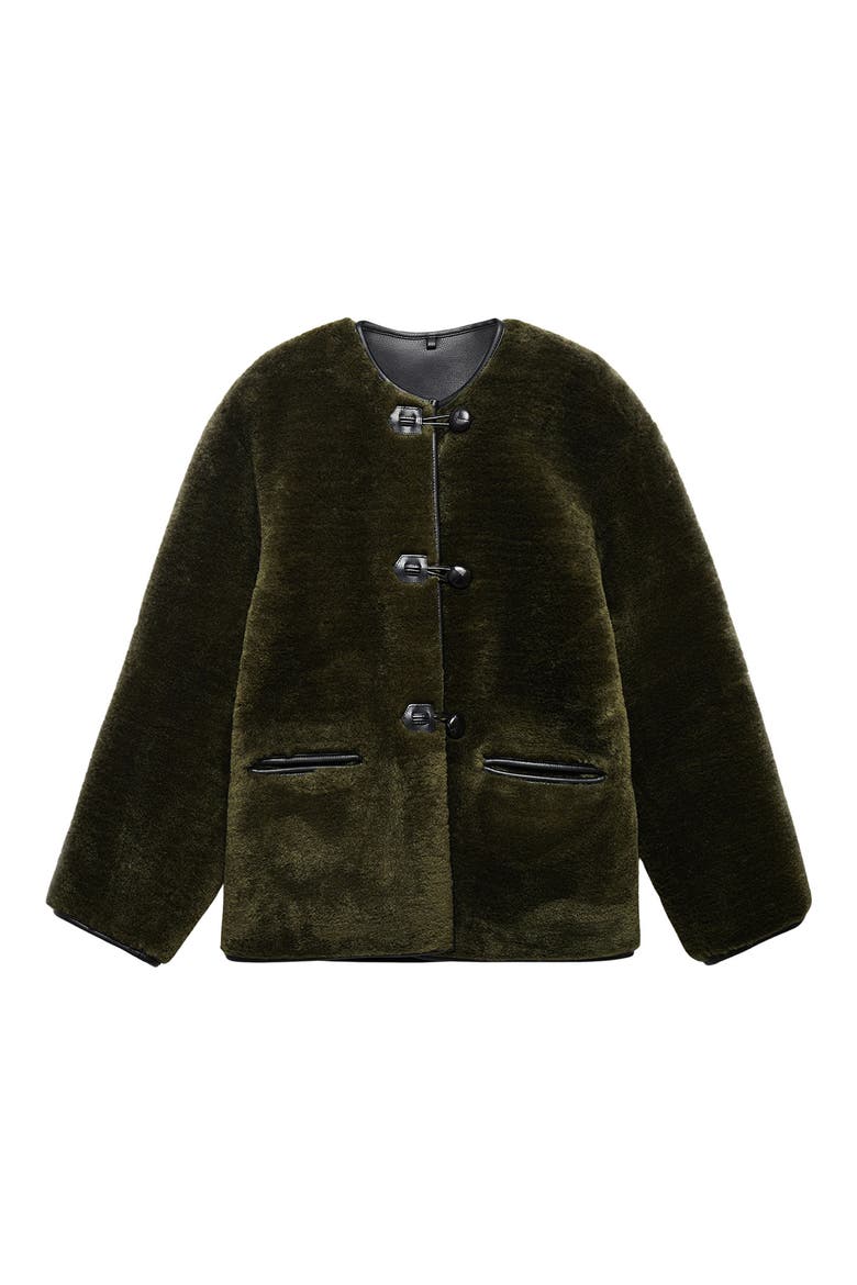 Faux Fur Jacket, Alternate, color, KHAKI GREEN