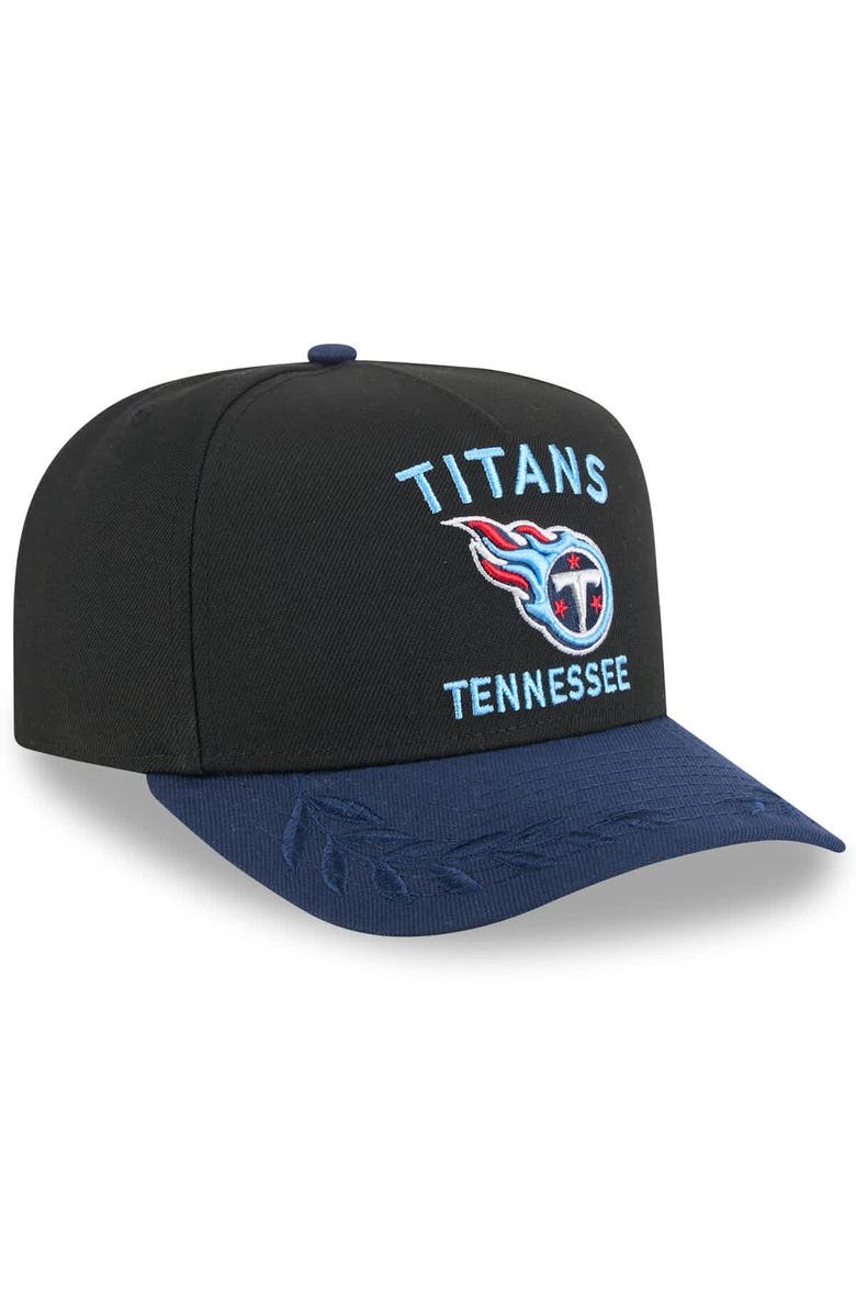 New Era Men's New Era  Black/Navy Tennessee Titans 2025 NFL Draft A-Frame 9FIFTY Snapback Hat, Alternate, color, Black