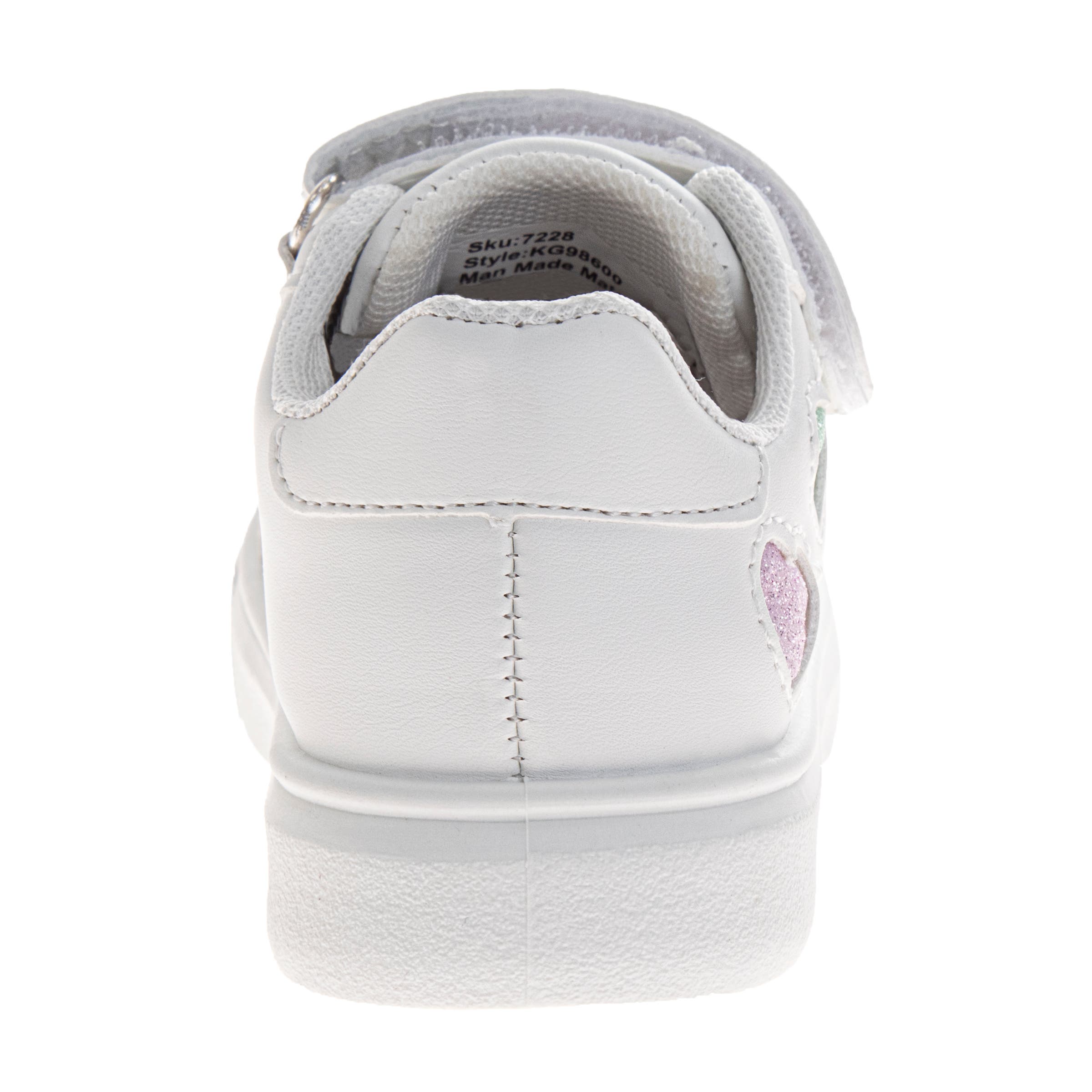 Kensie Girl Sneaker Girls, Alternate, color, White/Silver