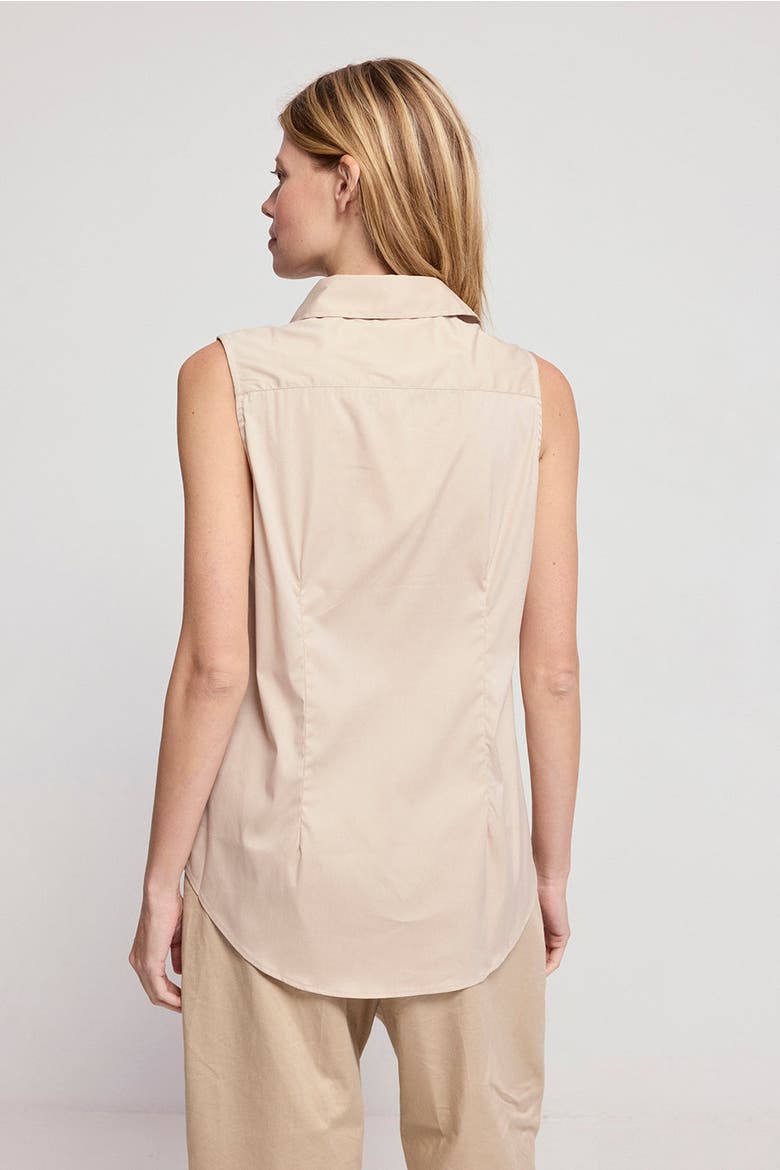 The Sleeveless Shirt, Alternate, color, Taupe
