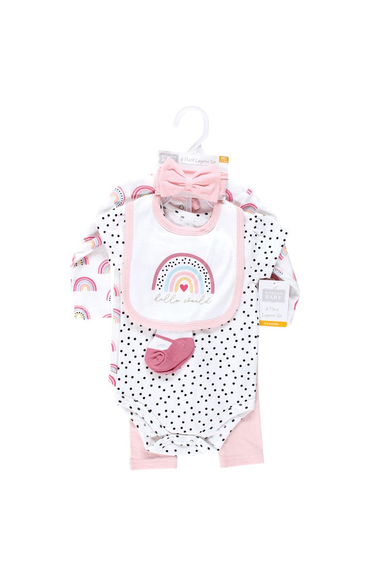 Hudson Baby Cotton Wardrobe Essentials, Alternate, color, Modern Rainbow