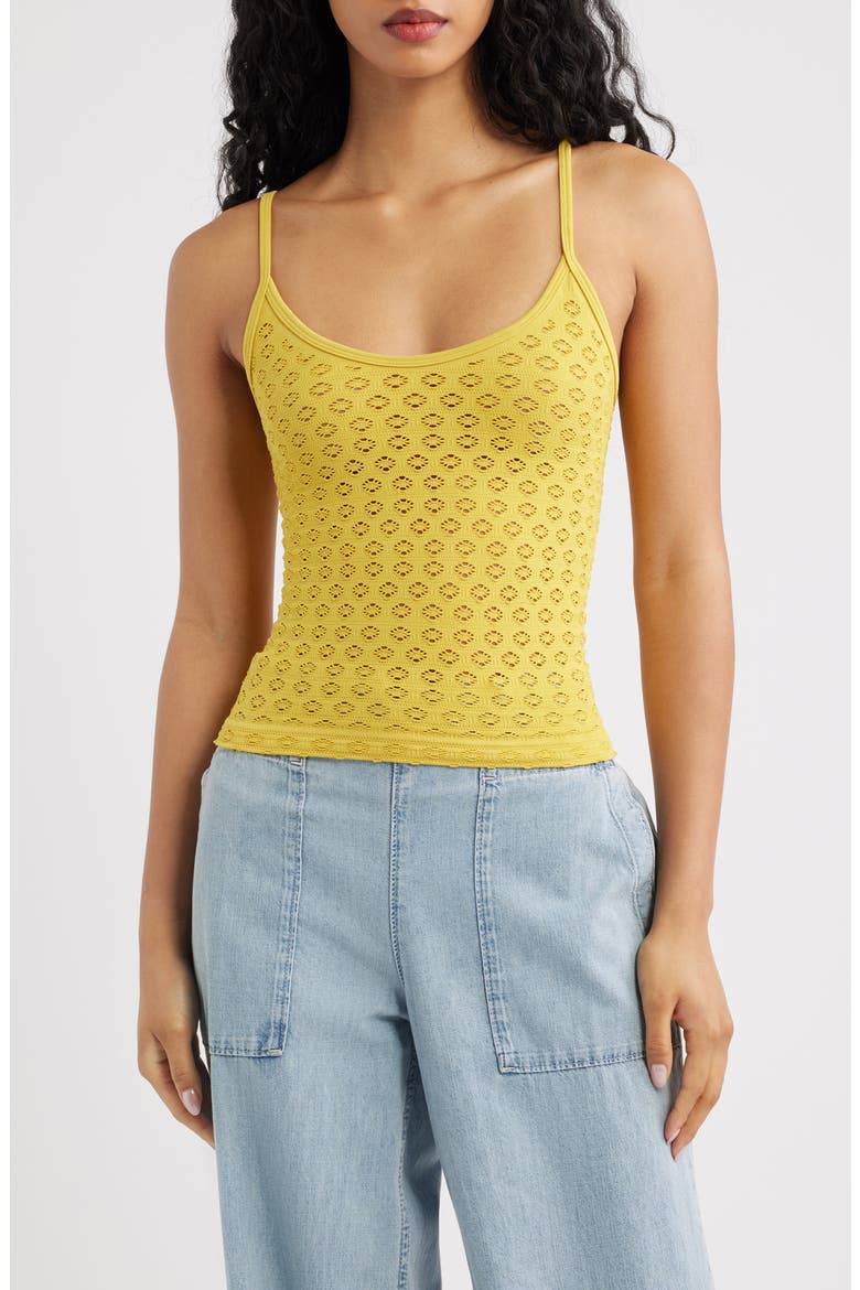 Open Knit Camisole, Main, color, YELLOW