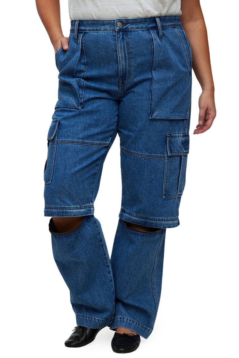 Baggy Straight Leg Cargo Jeans, Alternate, color, THETFORD WASH