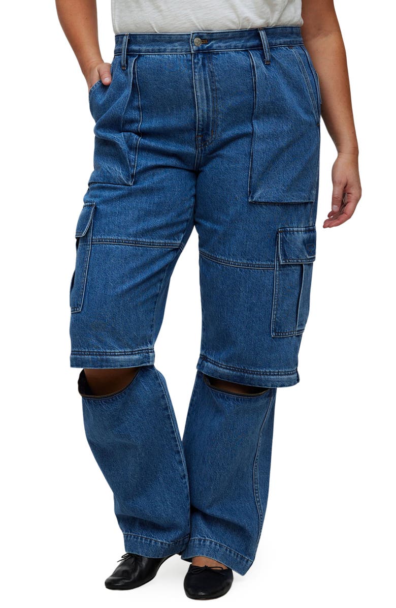 Madewell Baggy Straight Leg Cargo Jeans, Alternate, color, 