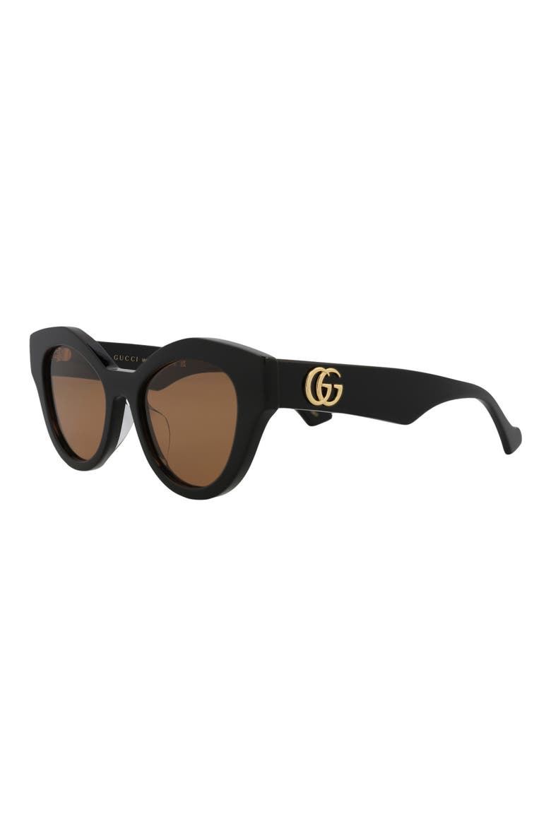 51mm Cat Eye Sunglasses, Alternate, color, BLACK BLACK BROWN