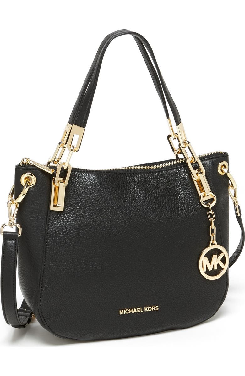 MICHAEL Michael Kors 'Brooke - Medium' Leather Shoulder Bag, Main, color,