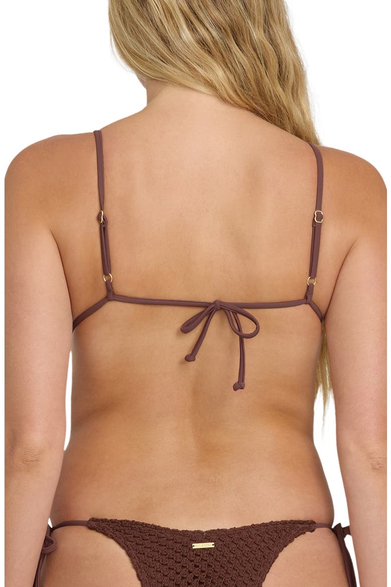 Twisted Tides Slider Triangle Bikini Top, Alternate, color, ESPRESSO