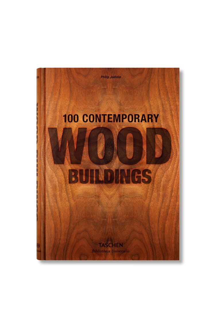 100 Contemporary Wood Buildings Book, Main, color, Brown