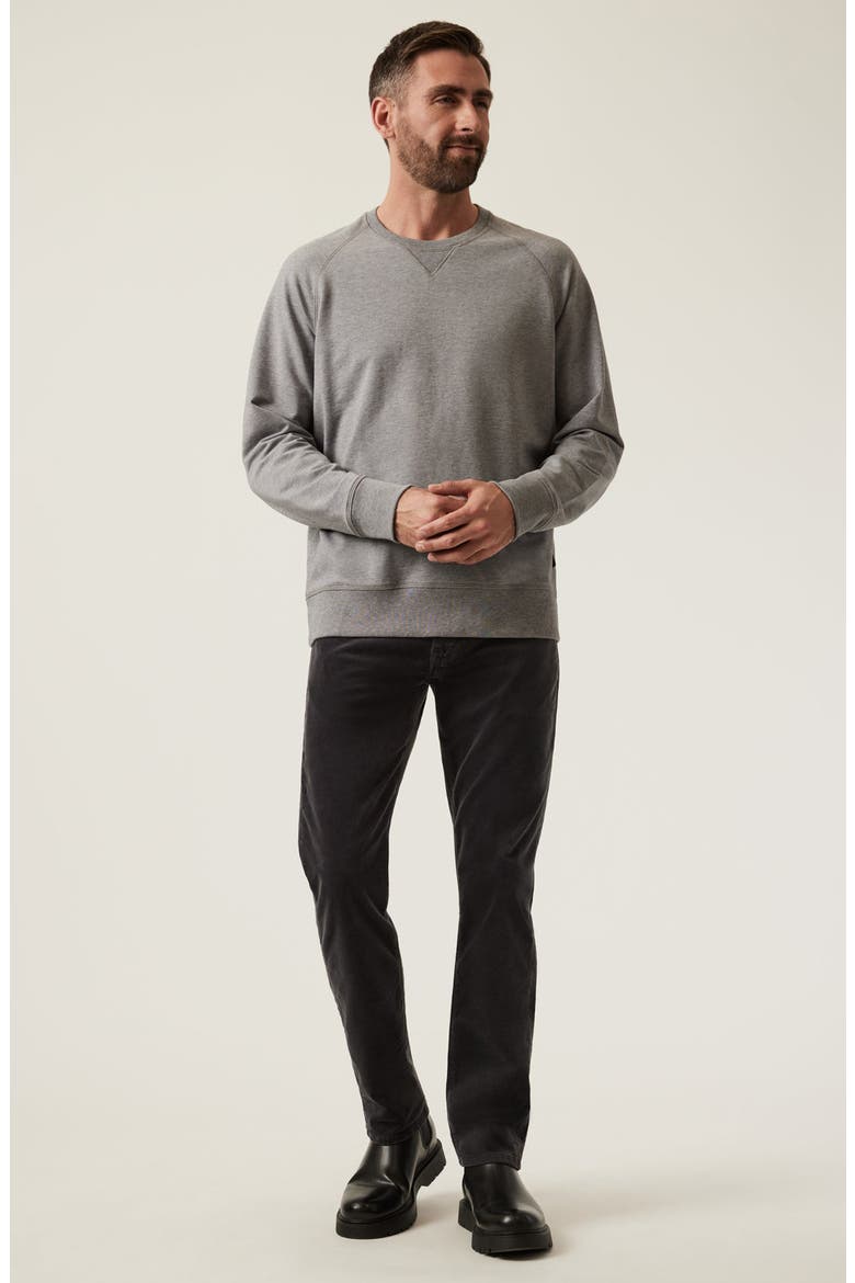 Stretch French Terry Crewneck Sweatshirt, Alternate, color, GREY MELANGE