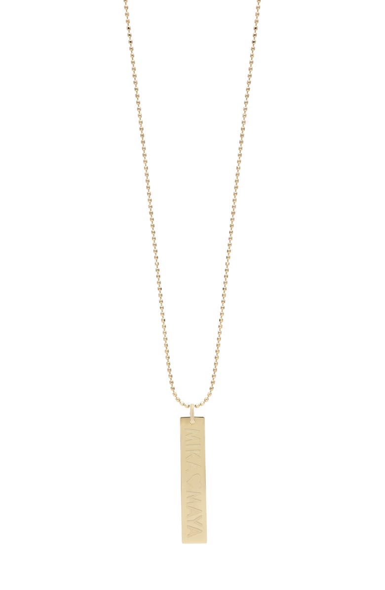 Bony Levy 14K Gold Engravable Drop Pendant Necklace, Alternate, color, 