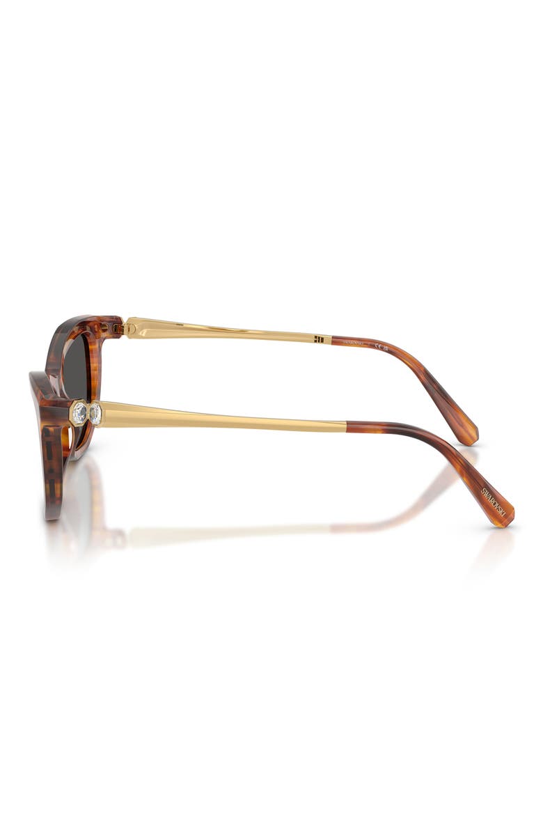 56mm Cat Eye Sunglasses, Alternate, color, STRIPED HAVANA / DARK GREY