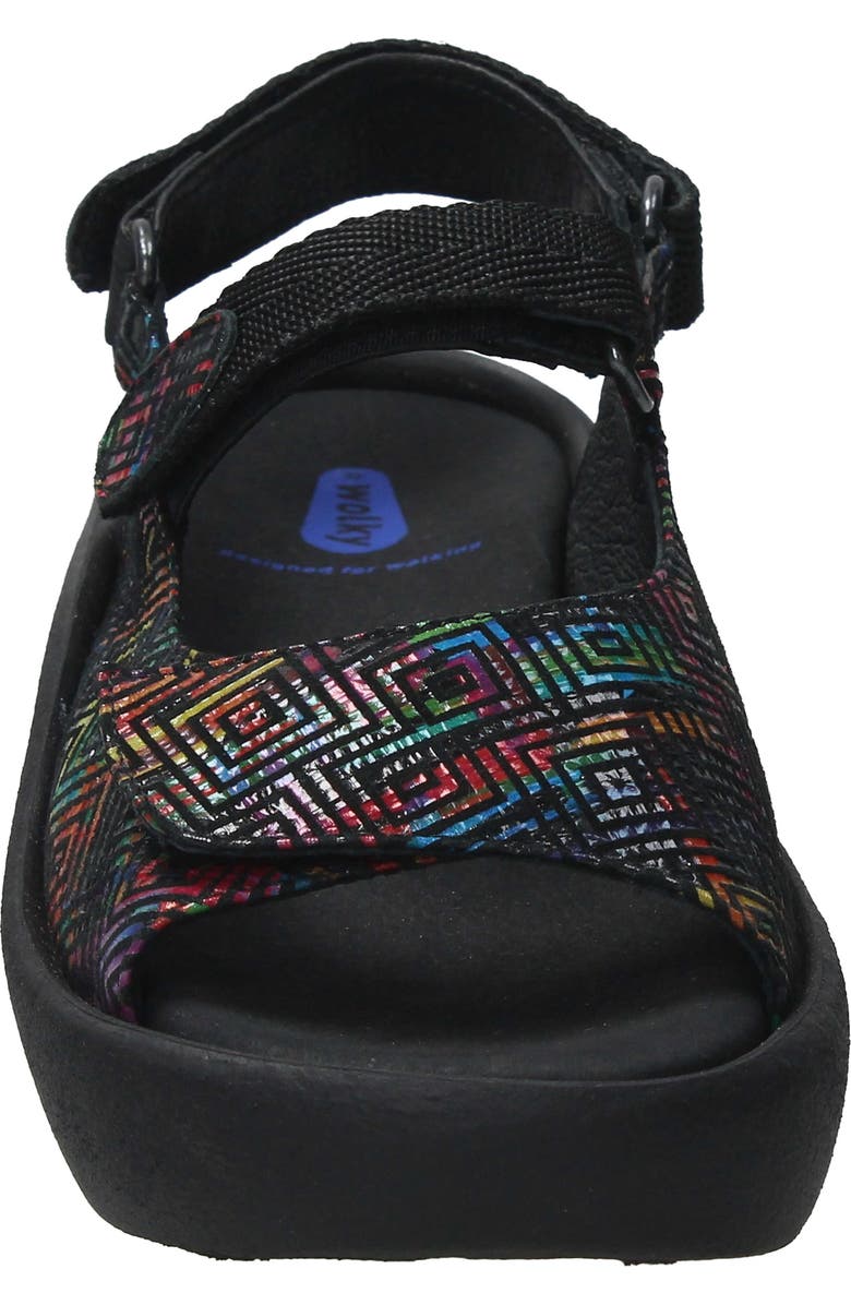 Wolky Jewel Sandal, Alternate, color, Black Multi Printed Leather