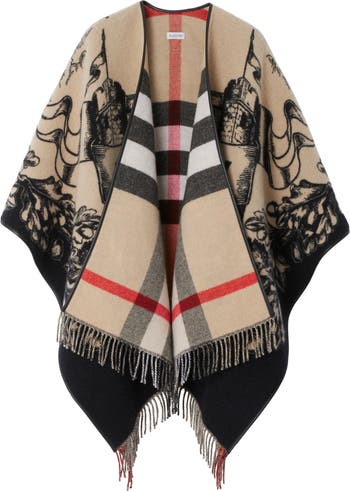 Reversible EKD Check Wool Cape