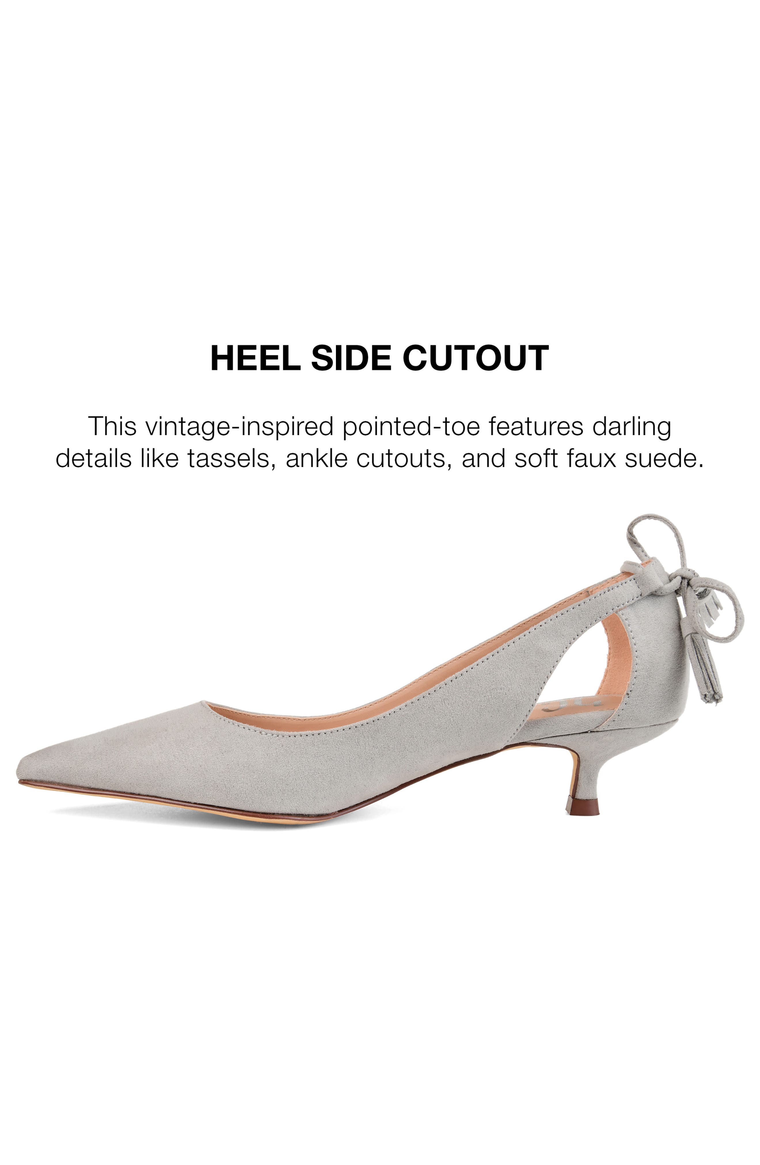Journee Collection JOURNEE Bindi Kitten Heel Pump, Alternate, color, Grey