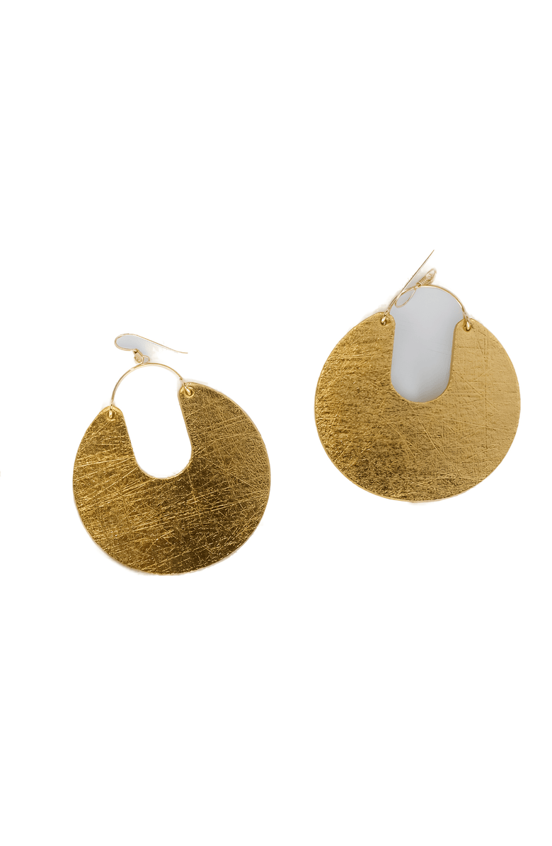 Nickel & Suede Vintage Leos Earrings, Alternate, color, Vintage Gold