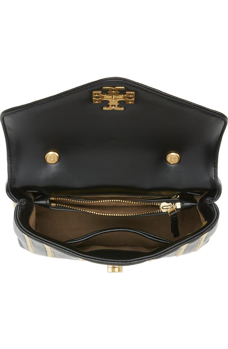 Tory Burch Kira Small Raffia Stitch Leather Satchel, Alternate, color,