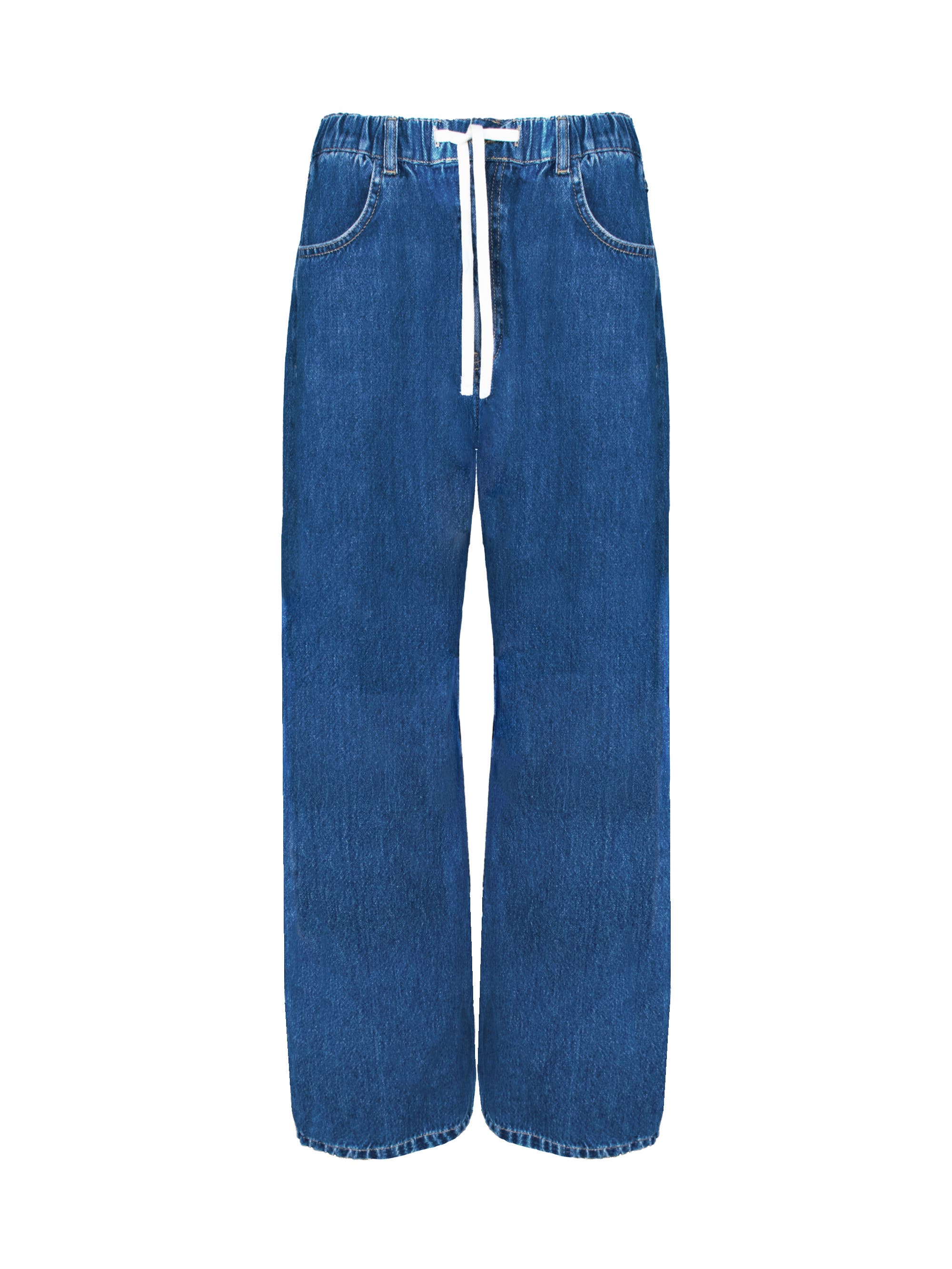 Denim Drawstring Waist Jeans - image 4