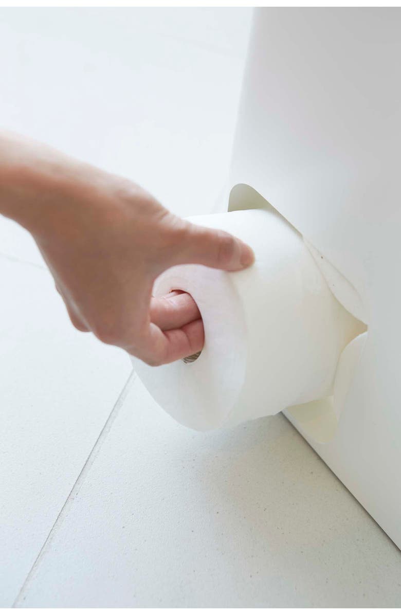 Yamazaki Toilet Paper Stocker, Alternate, color, White