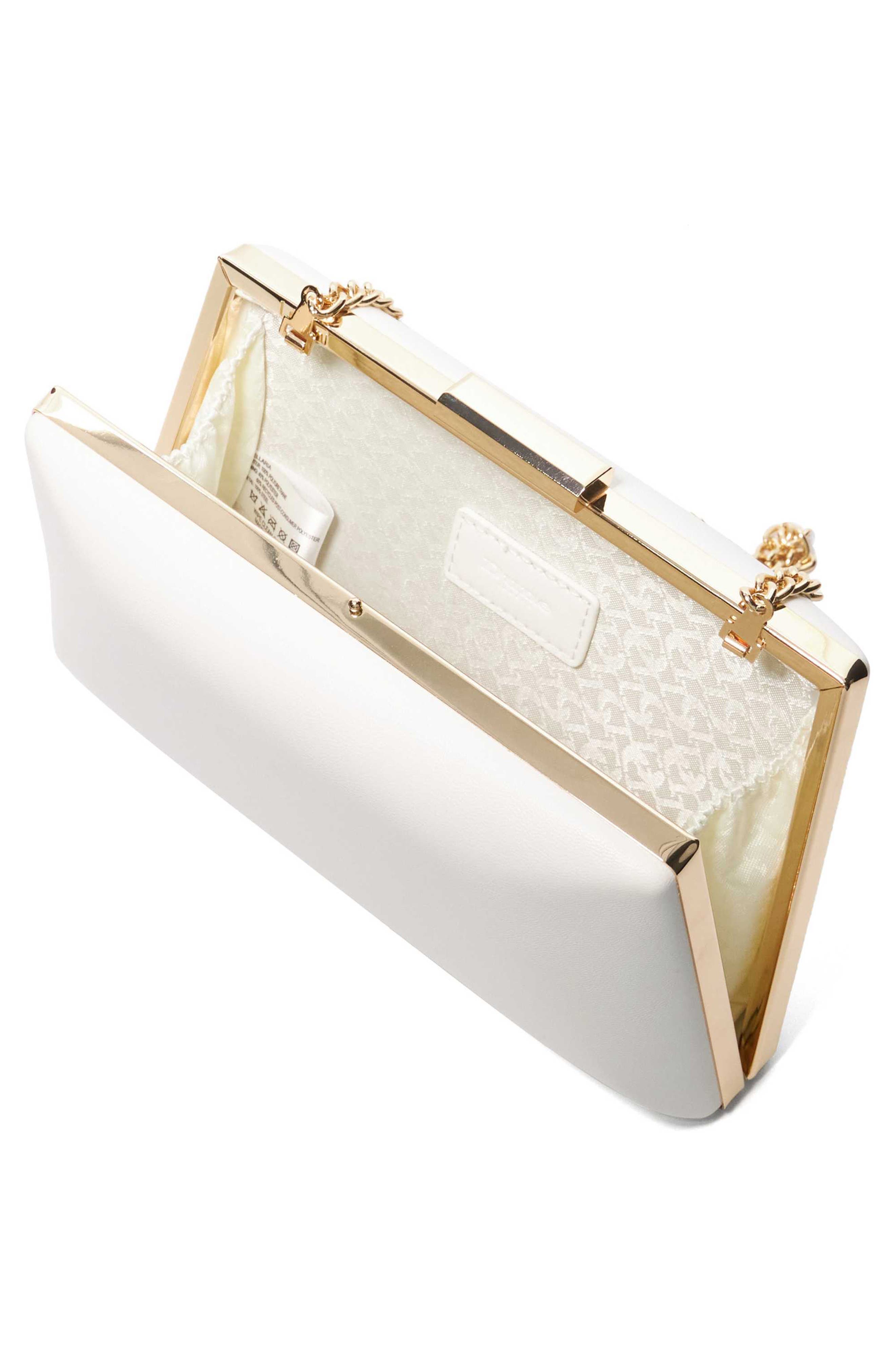 Dune London Bellaria Faux Leather Frame Clutch, Alternate, color, 