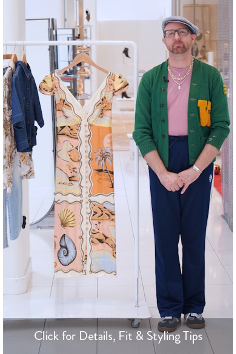 Rio Mixed Scarf Print Voile Dress video