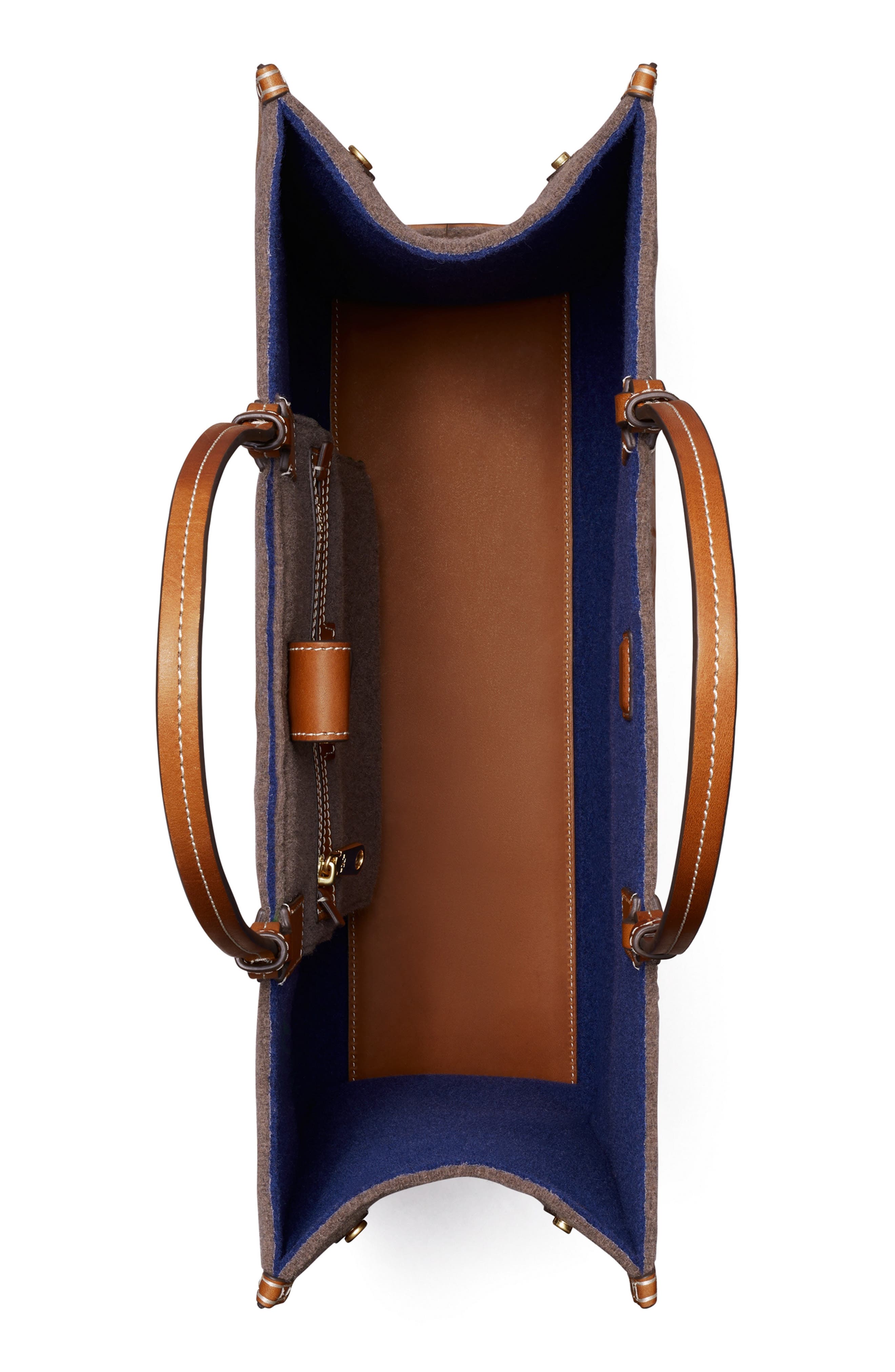 Tory Burch Ella Wool Blend Felt Tote, Alternate, color, 