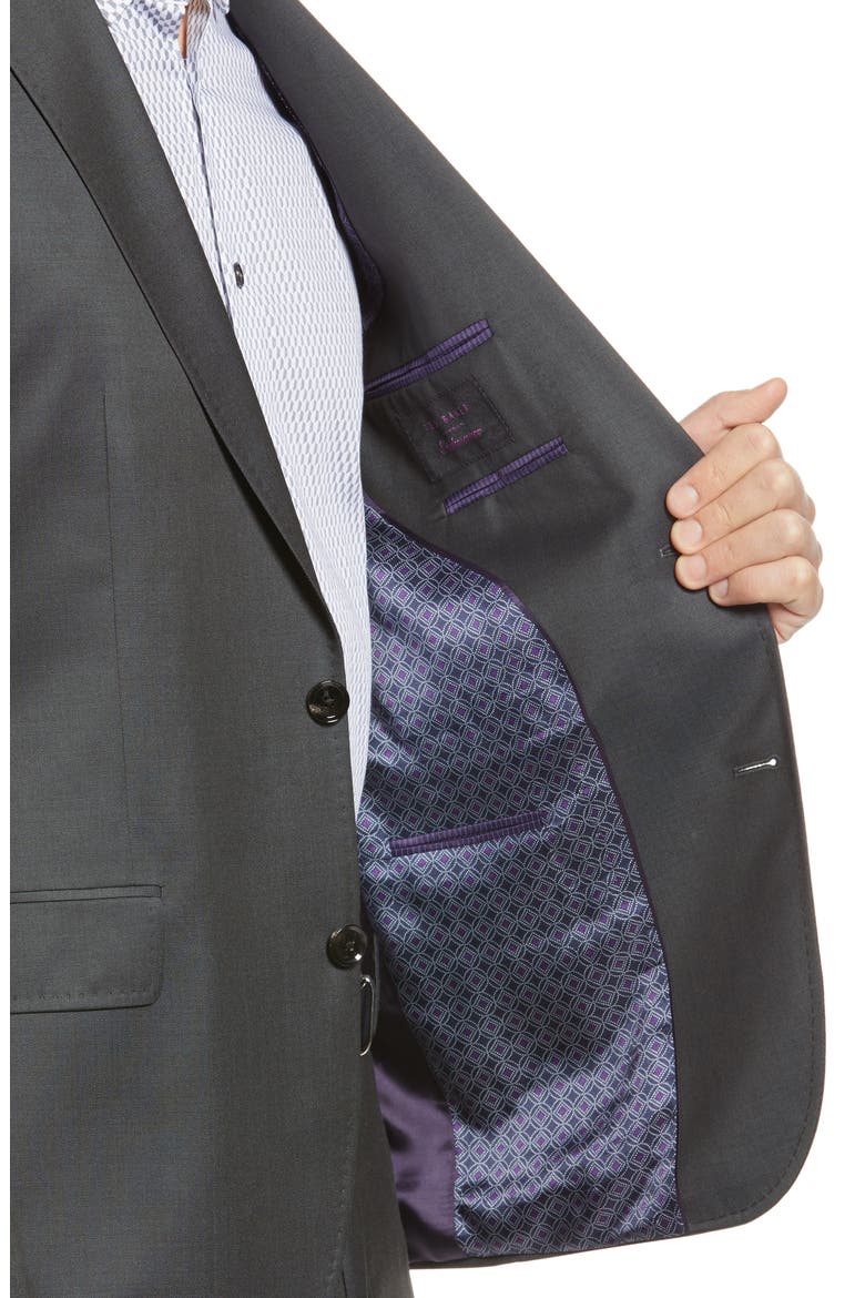 Roger Extra Trim Fit Wool Suit, Alternate, color, GREEN