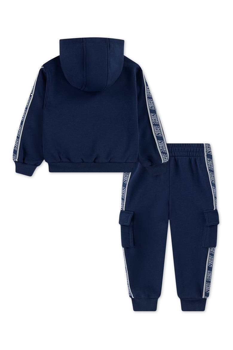 Kids' Logo Taping Hoodie & Cargo Joggers Set, Alternate, color, MIDNIGHT NAVY