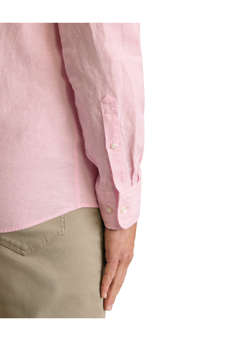 Plain Pure Linen Shirt, Alternate, color, Pink