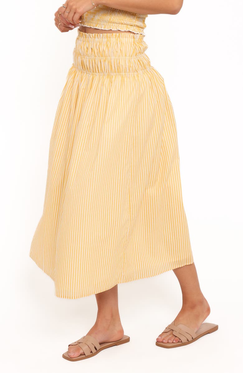 Petal & Pup Salome Stripe Cotton Maxi Skirt, Alternate, color, Mango Stripe