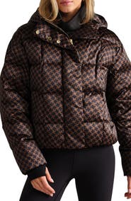 Rhone Powder Puffer Water Repellent Houndstooth Check 650 Fill Power Down Jacket