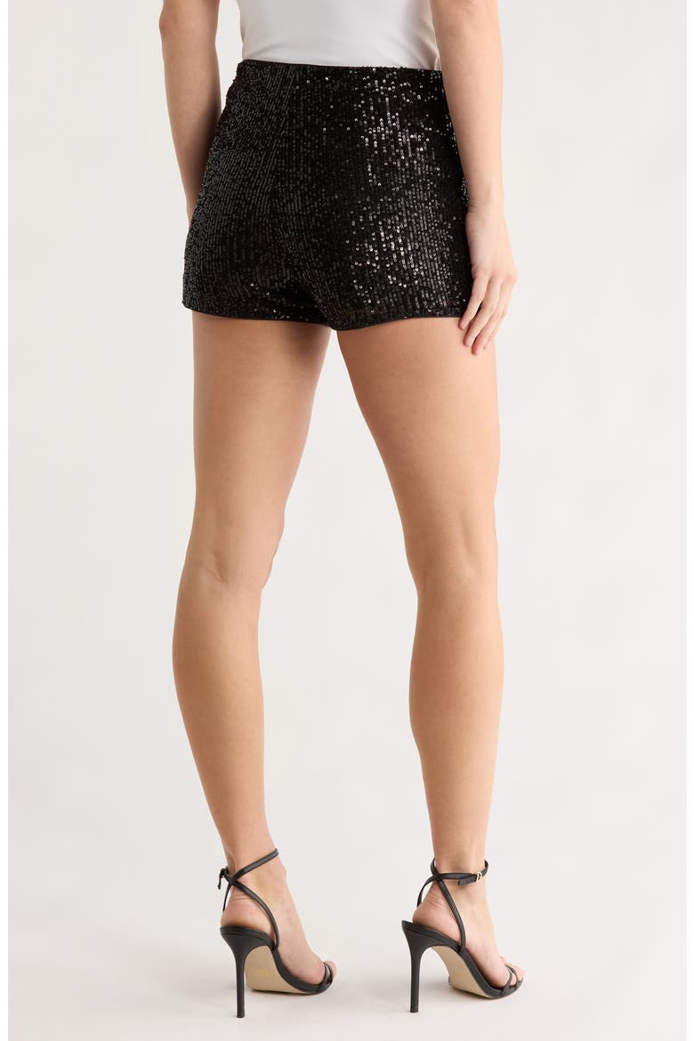 Sequin Hot Shorts, Alternate, color, BLACK