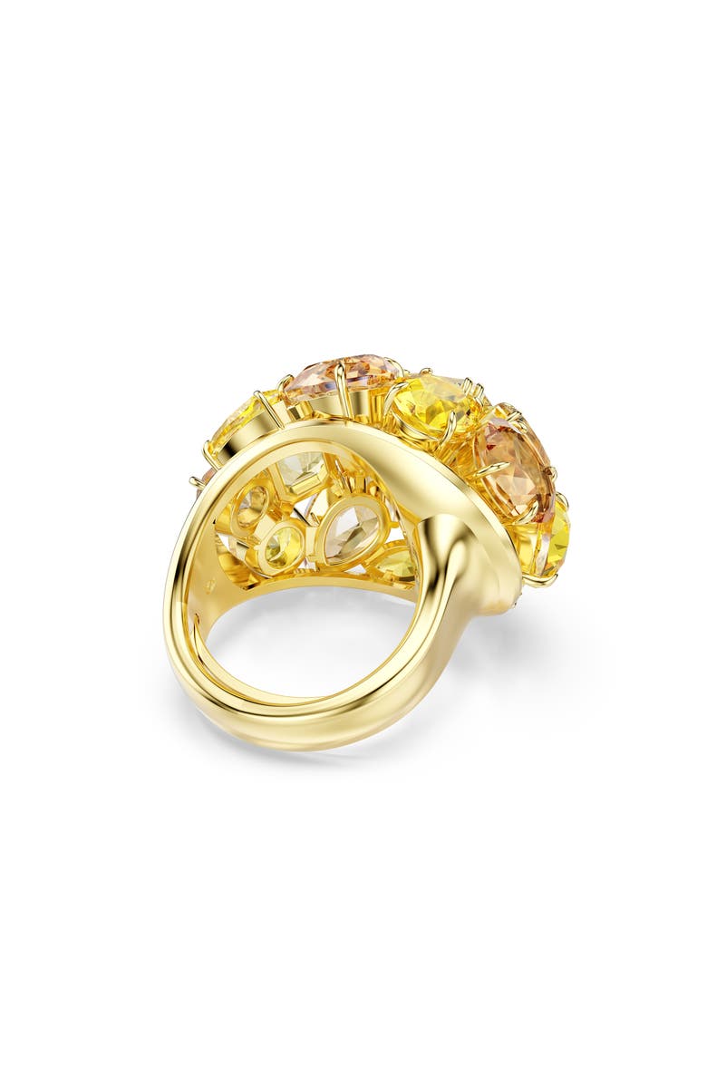 Swarovski Gema Cocktail Ring, Alternate, color, Gold/ Yellow