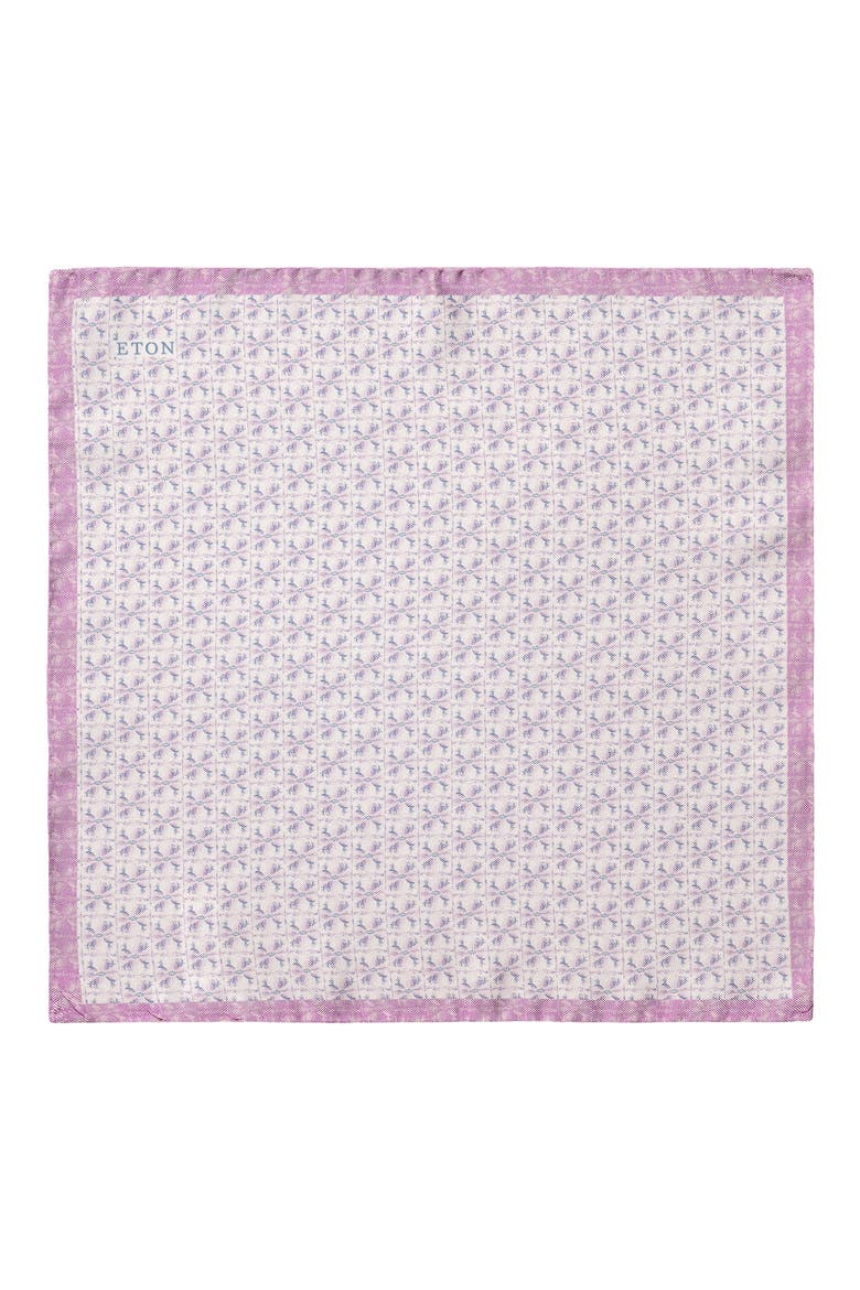 Pink Floral Silk Pocket Square, Alternate, color, MEDIUM PINK