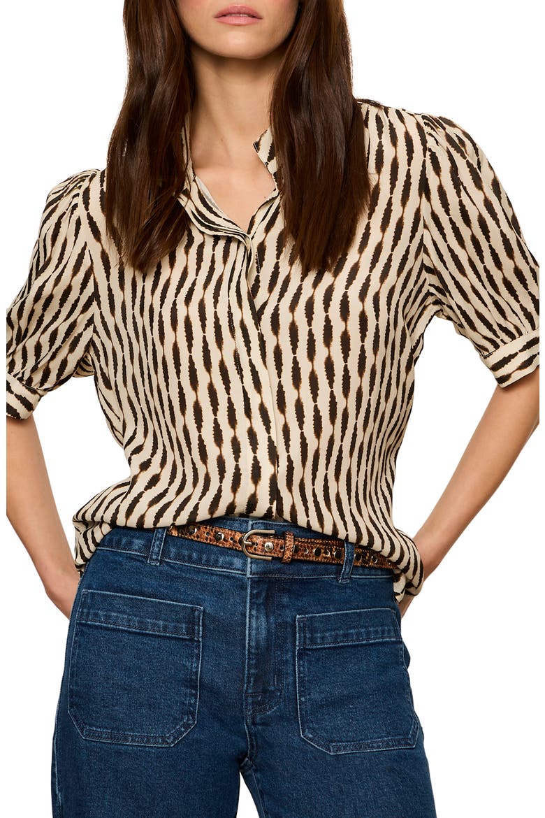 Eden Print Top, Alternate, color, INKBLOT WHITE
