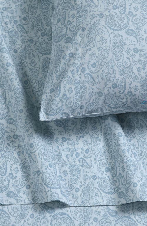 Azores Home 300 Thread Count Cotton Percale Sheet Set In Blue