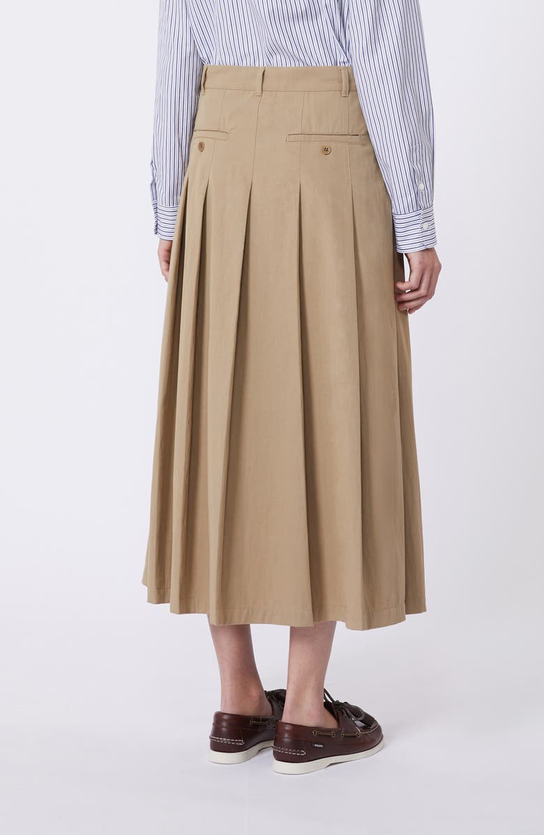 Weekend Max Mara Dorme Pleat Maxi Skirt, Alternate, color, Hazelnut Brown