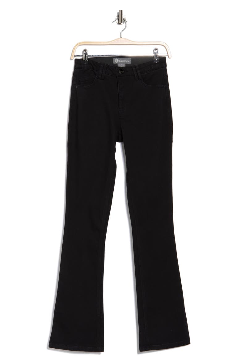 Itty Bitty Rhinestone Pocket Bootcut Jeans, Alternate, color, BLACK