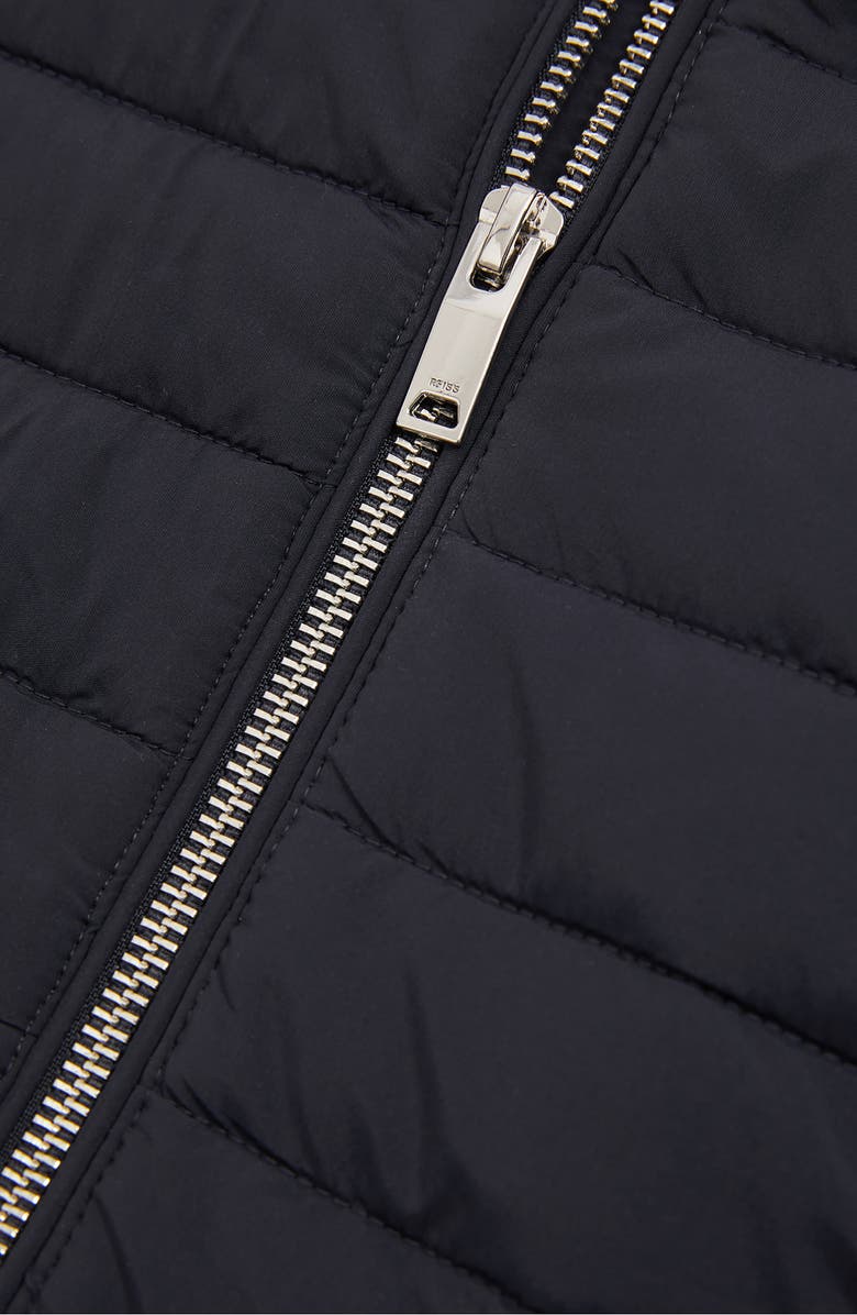 Reiss Freddie Mixed Media Jacket, Alternate, color, Navy