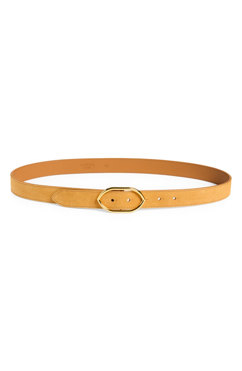 Jacquemus La Ceinture Calisson Leather Belt, Main, color, Camel
