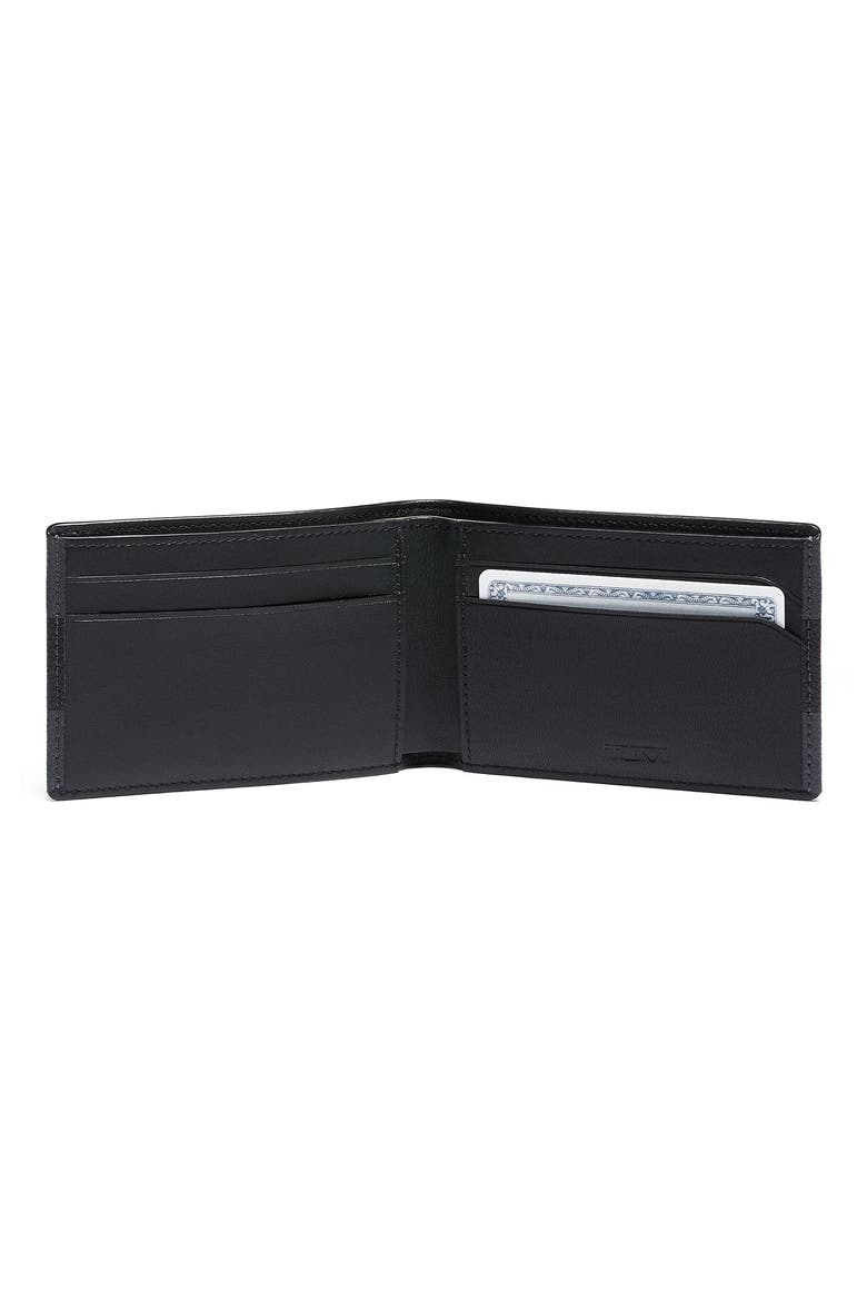 Delta ID Lock Shielded Slim Single Billfold, Alternate, color, GREY/ BLACK STRIPE