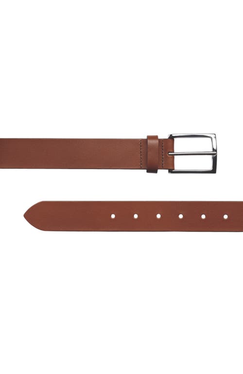 Charles Tyrwhitt Leather Chino Belt In Tan