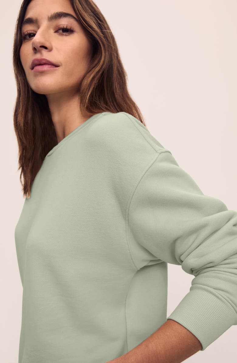 Eberjey French Terry Sweatshirt, Alternate, color, Matcha