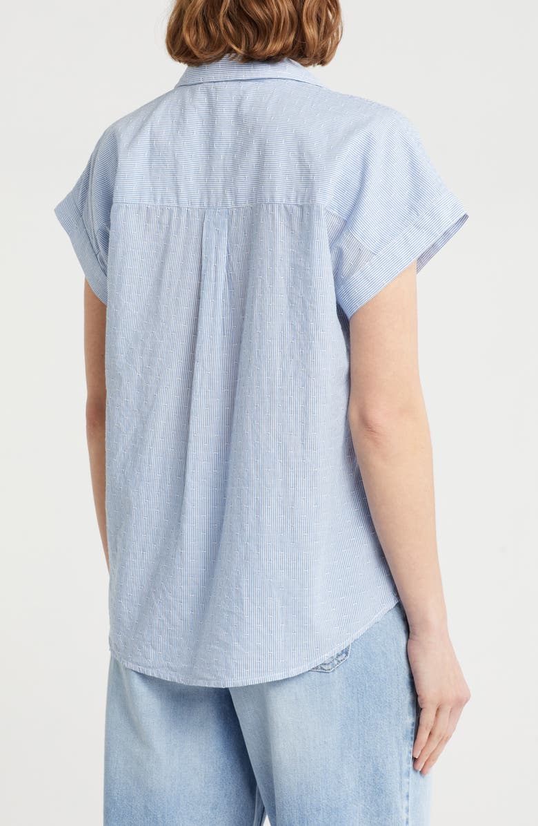 Lucky Brand Swiss Dot Short Sleeve Camp Shirt, Alternate, color, 