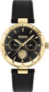 VERSUS Versace Two-Tone Japanese Quartz Leather Strap Watch, 36mm