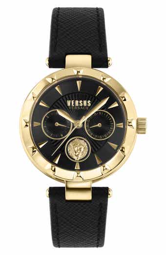 VERSUS Versace Two-Tone Japanese Quartz Leather Strap Watch, 36mm