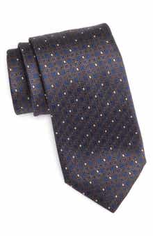 Canali Medallion Pattern Silk Tie