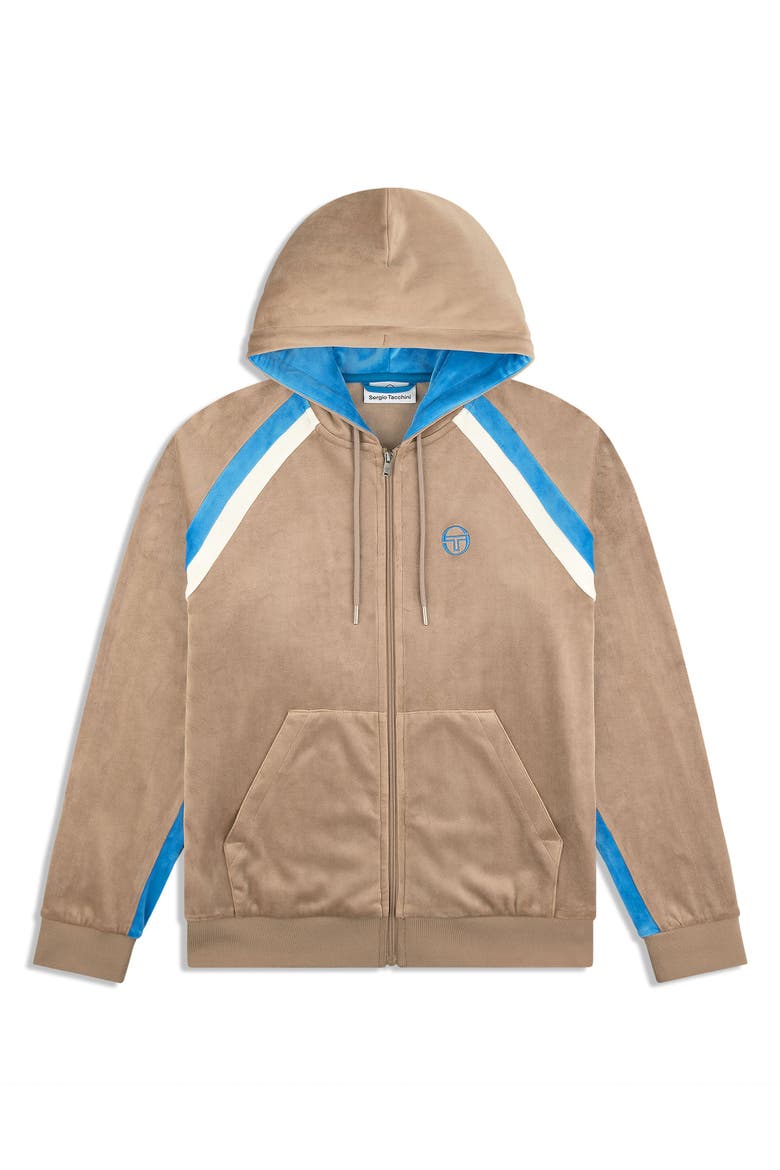 Lazaro Velour Hoodie, Alternate, color, TAUPE GREY