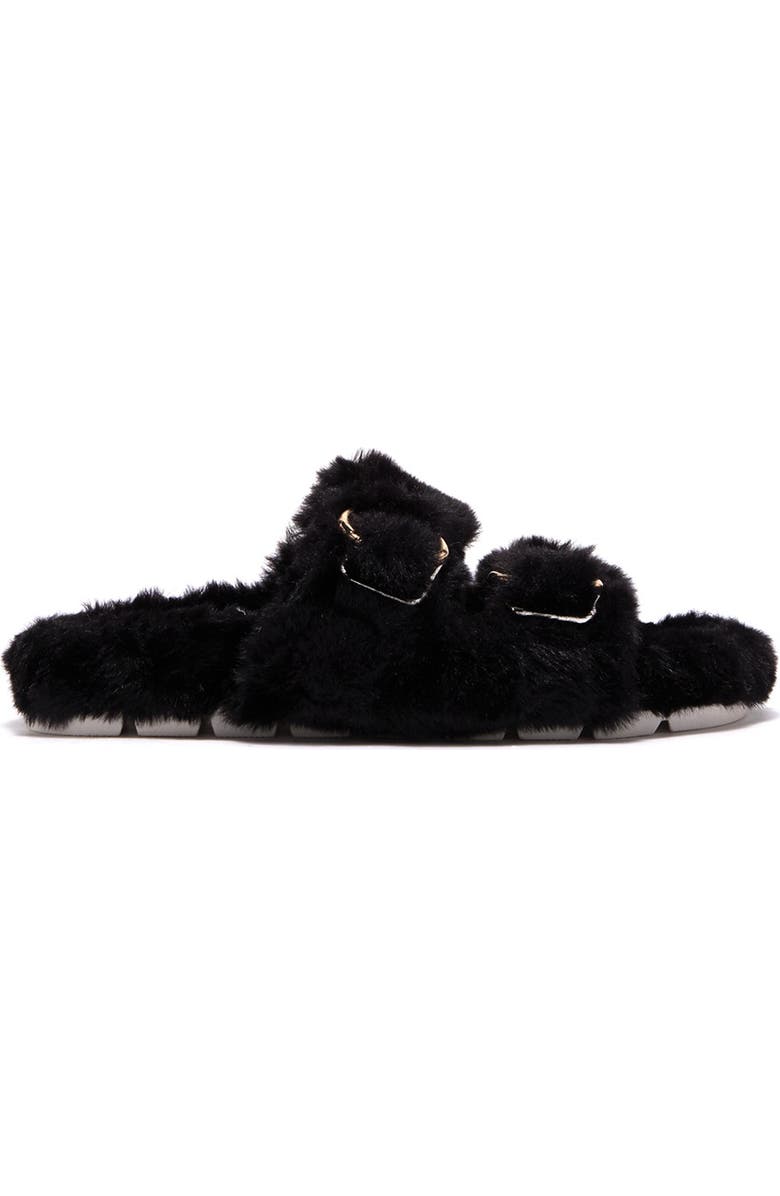JSlides Bree Faux Fur Slide Sandal, Alternate, color,