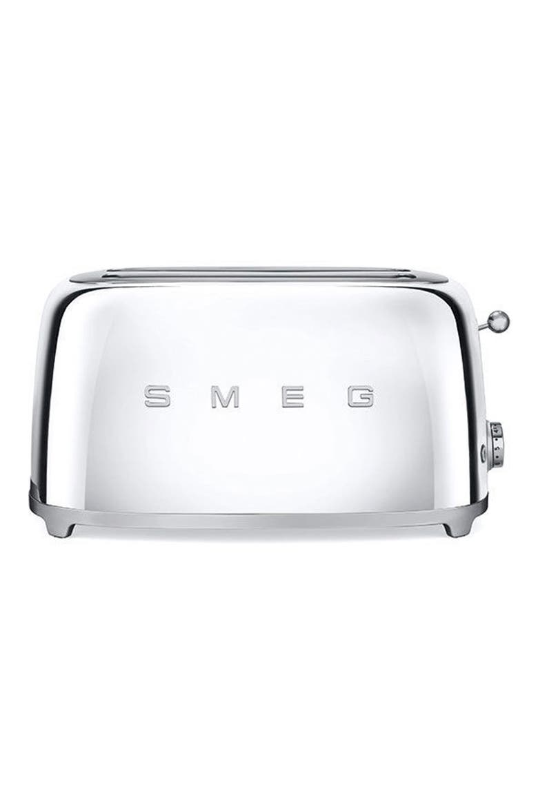 50s Retro Style Four-Slice Toaster, Main, color, POLISHED STAINLESS STEEL