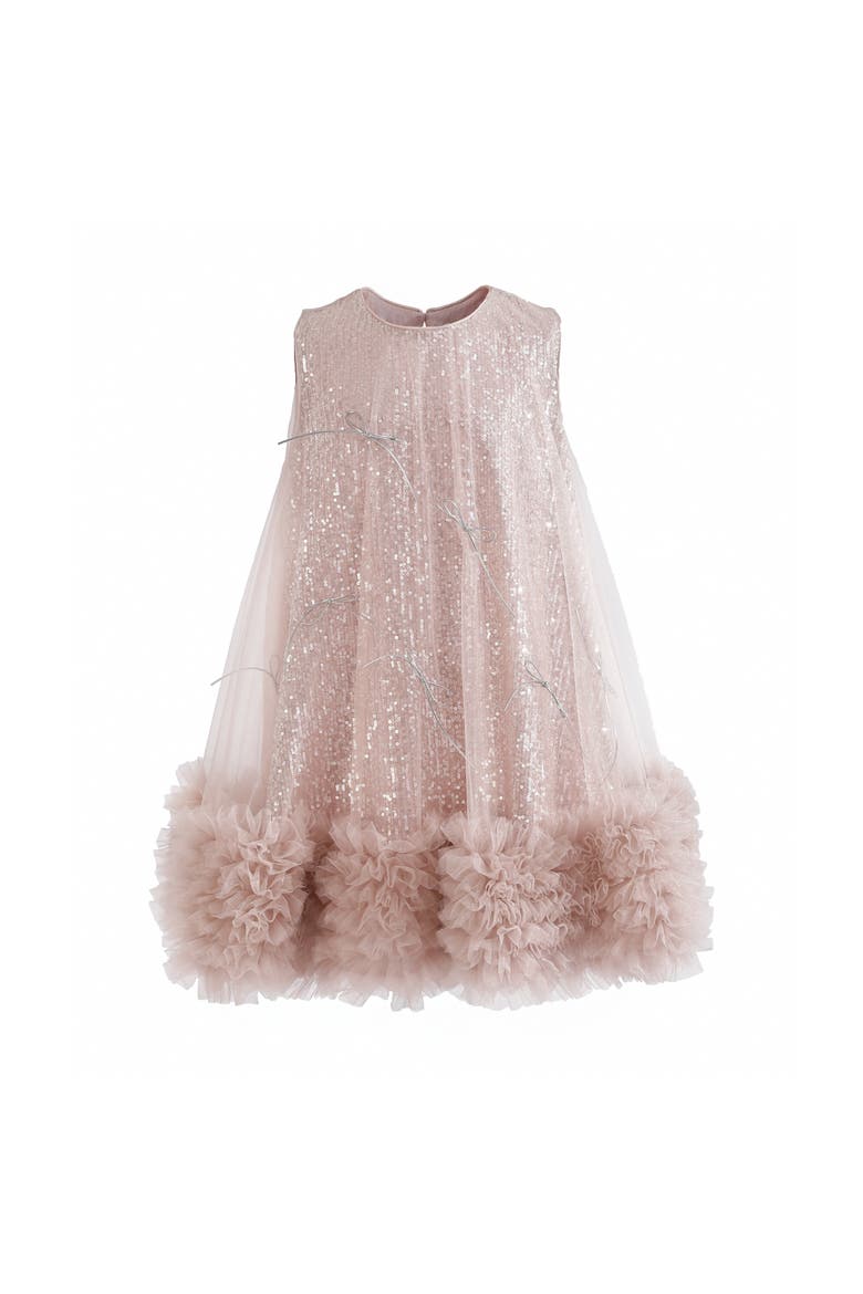 Evangeline Sequin Tulle Dress, Main, color, Pink